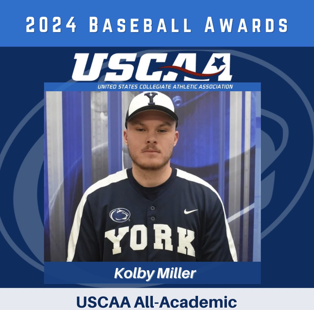PSYorkAthletics's tweet photo. Congratulations to our 2024 USCAA Baseball Award Winners! https://t.co/2Ma3L9YKEI