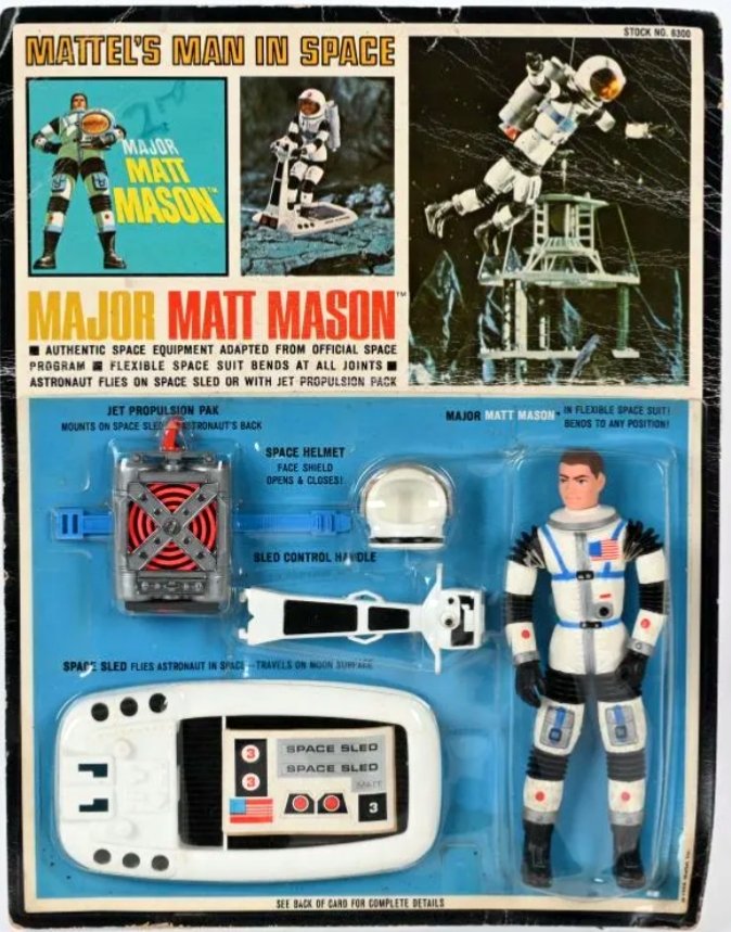 Mattel's Man in Space -
 Major Matt Nelson from 1966
#Collectible sold at auction for $525 #actionfigure