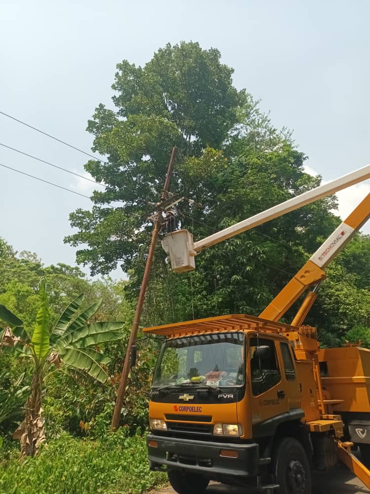 ⚡ 𝕄𝕚𝕣𝕒𝕟𝕕𝕒 Adecuada red de distribución eléctrica en la derivación Panaquire del circuito El Clavo 13.8kV, municipio Acevedo, luego de la caída de un árbol sobre el tendido eléctrico.