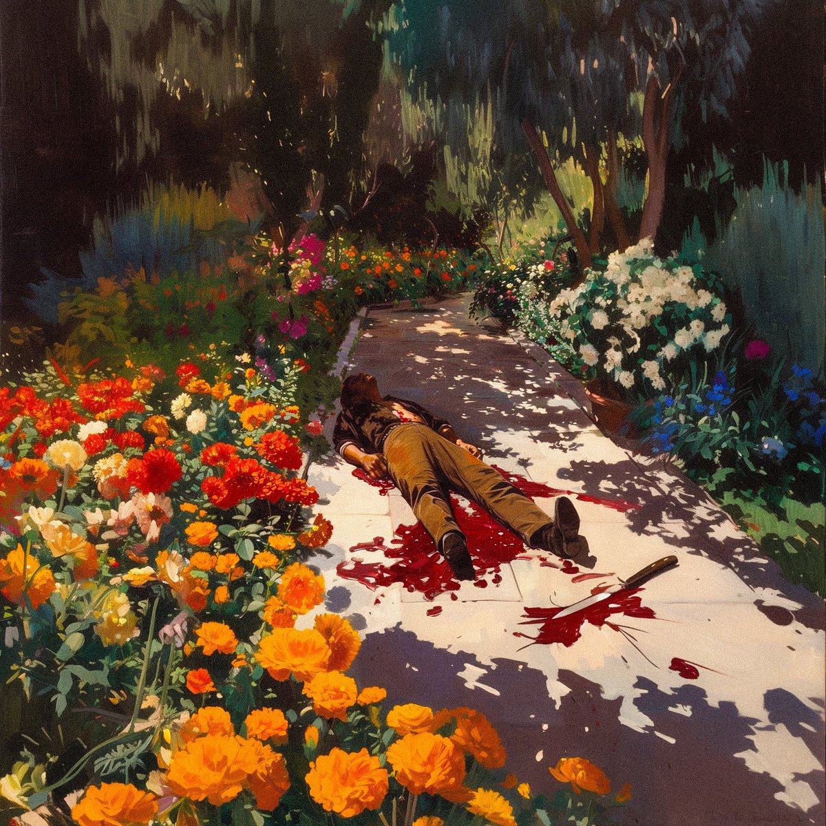 LucaPonsatoArt's tweet photo. A Murder In The Garden https://t.co/XmlWKtwOx2