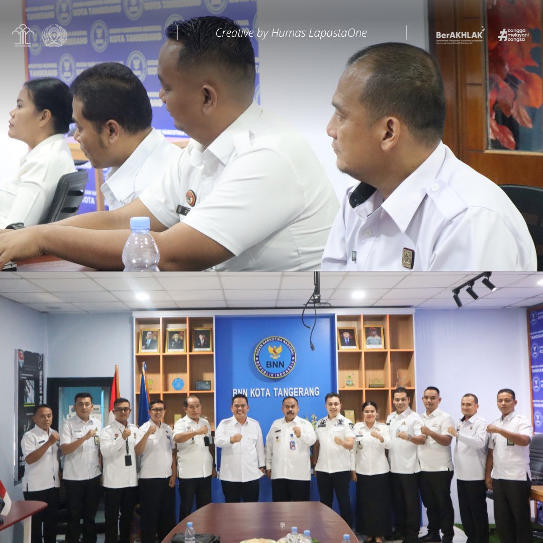 Lapastaone01's tweet photo. Lembaga Pemasyarakatan (Lapas) Kelas I Tangerang Kantor Wilayah Kemenkumham Banten bersama dengan jajaran Unit Pelaksana Teknis Wilayah Tangerang Raya melaksanakan kegiatan koordinasi kerja bersama dengan Badan Narkotika Nasional (BNN) Kota Tangerang, pada Rabu (15/5). https://t.co/4ZLJpqFhRb