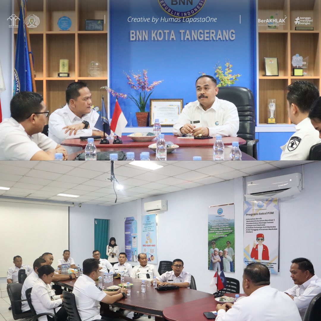 Lapastaone01's tweet photo. Lembaga Pemasyarakatan (Lapas) Kelas I Tangerang Kantor Wilayah Kemenkumham Banten bersama dengan jajaran Unit Pelaksana Teknis Wilayah Tangerang Raya melaksanakan kegiatan koordinasi kerja bersama dengan Badan Narkotika Nasional (BNN) Kota Tangerang, pada Rabu (15/5). https://t.co/4ZLJpqFhRb
