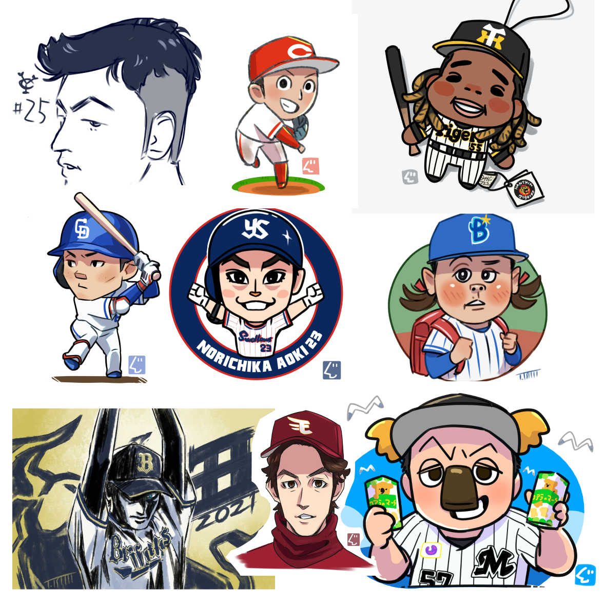 tatsuya141's tweet image. 目標とかやりたいこと
・NPB12球団＋侍JAPANの公式グッズのイラストを描く
・芸人さんのグッズイラストを描く
・フィギュアの３Dモデリングできるようになる
番外編 プロ野球の始球式に呼ばれるくらいのイラストレーターになる
#私はこんな仕事がしたい
#欲望はぜんぶ口に出したほうが仕事につながる