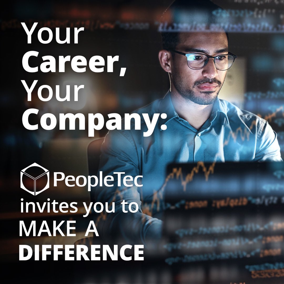 🙌Your #Career, Your Company: PeopleTec Invites You to Make a Difference!

✅#PeopleTec invites you to make a difference: peopletec.com/careers/.
 
#PeopleFirst #TechnologyAlways #OwnIt #ComeExperienceIt #BPTW #GPTW