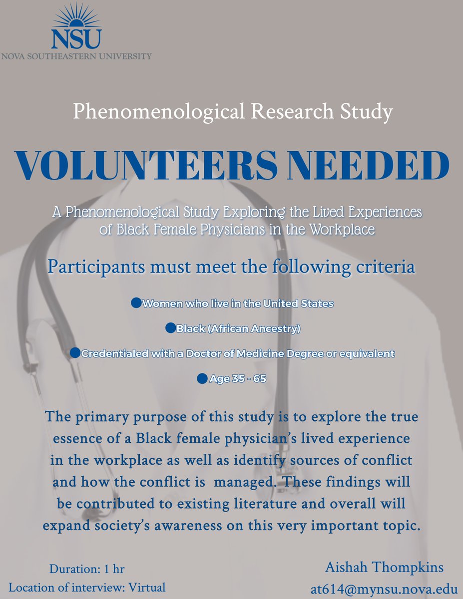 Dear community, Please pass this along to qualifying individuals who may be interested in participating in the research. Thank you.