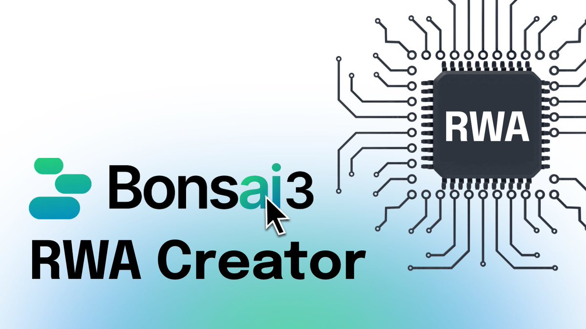 Did you know BlackRock is tokenizing $47 billion in Real World Assets? Well, good news! Bonsai3's No-Code RWA Creator will enable anyone to tokenize anything. #RWA $SEED