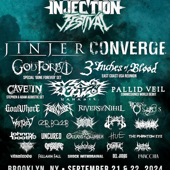In celebration of the 20th anniversary of Metal Injection, the magazine is hitting the streets of their origins in New York at Brooklyn Monarch & Meadows on September 21 & 22.  @jinjerofficial @Convergecult @godforbidmusic and more