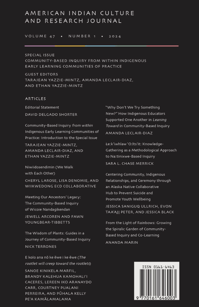 American Indian Culture and Research Journal tweet media