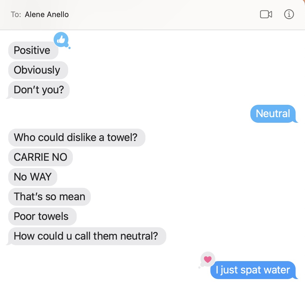 Found out my friend Alene has a pos/neg association with pretty much every single word.
