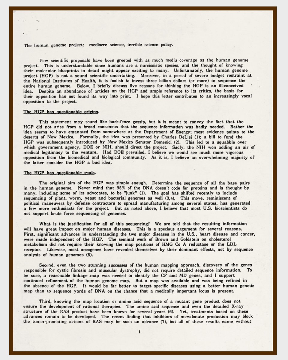 When the Human Genome Project launched in 1990, a lot of people thought it was a bad idea. So much so, there was an entire letter campaign against it. Our new virtual exhibit shows you some of those archived letters! We kept receipts. 😏
