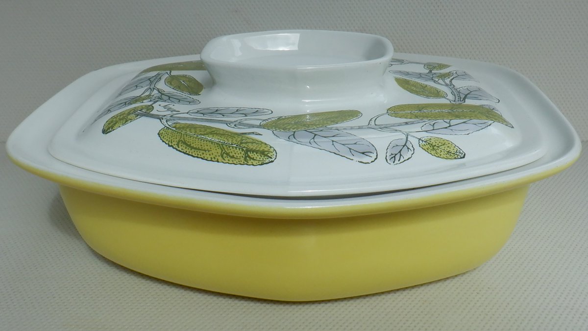 A vintage ceramic casserole dish from Poole. #VintageShowAndSell