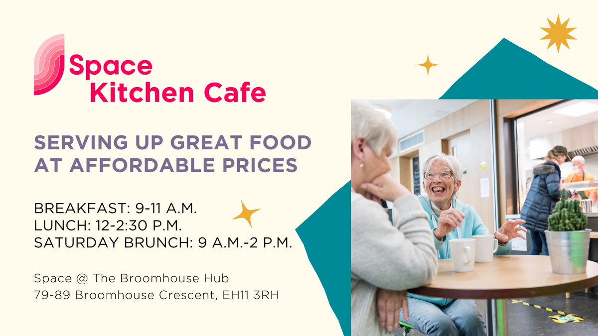 We believe good food should be available at affordable prices. That's why #SpaceKitchenCafé provides great tasting, fulfilling, & nutritious meals for less than a fiver. 🍳 Breakfast: 9-11 a.m. 🥪 Lunch: 12-2:30 p.m. 🥐 Saturday brunch: 9 a.m.-2 p.m. #SocialEnterprise #Cafe