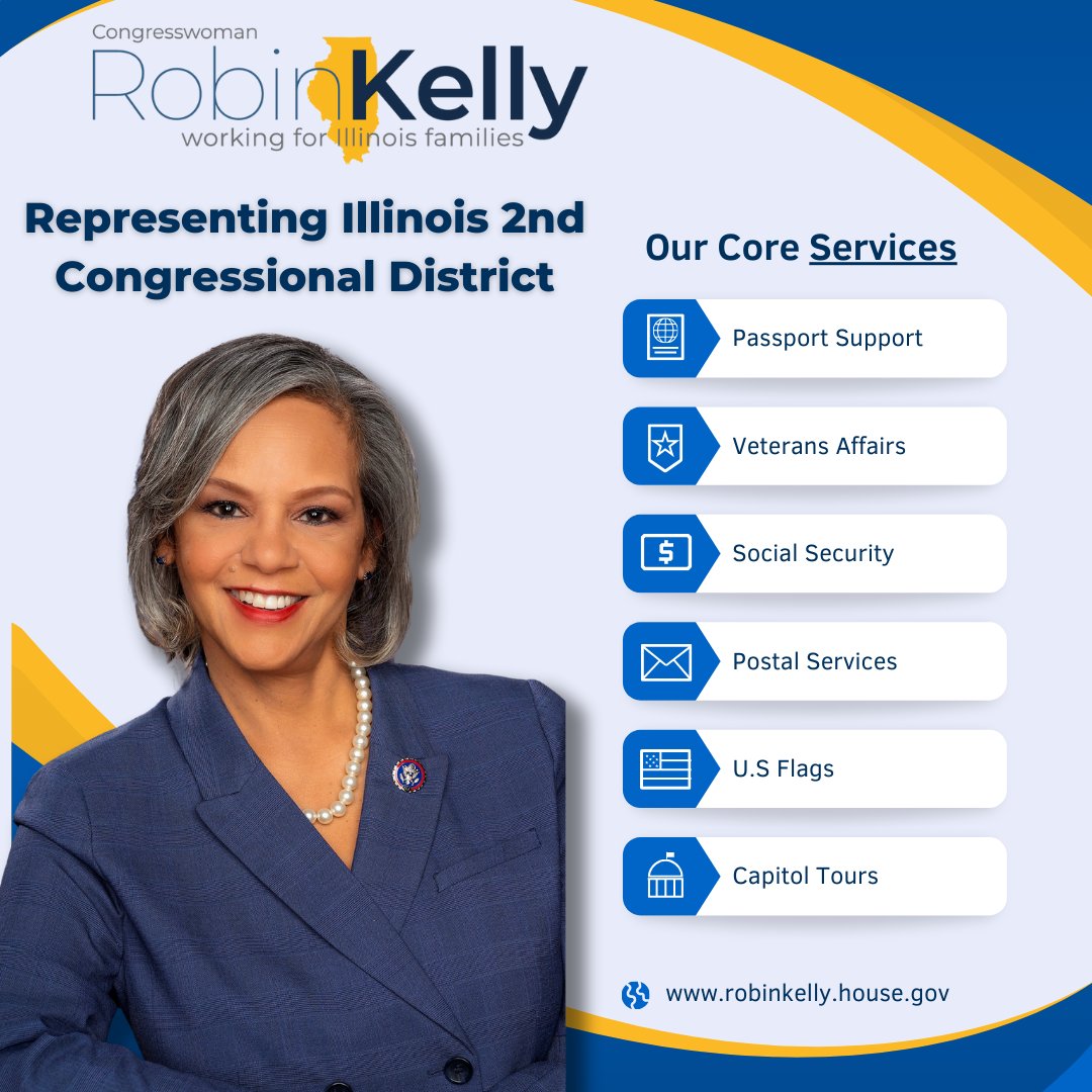 I am proud to connect IL-02 residents with the federal resources and information they need. For more information, visit: robinkelly.house.gov/services