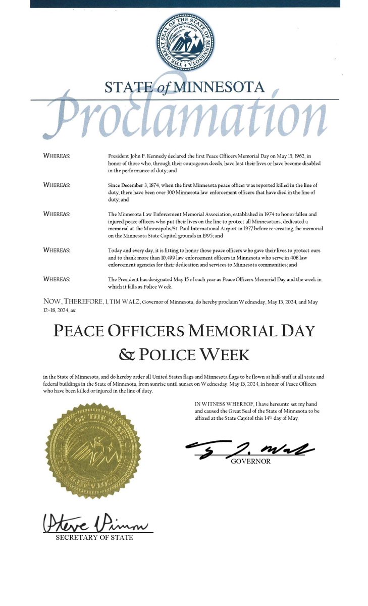 On Peace Officers Memorial Day, and during Police Week, we pause to remember the peace officers who gave their lives to protect ours. Our state is grateful for your service to, and sacrifice for, our communities.