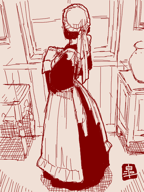 「エプロン ドレス」のTwitter画像/イラスト(新着)｜5ページ目