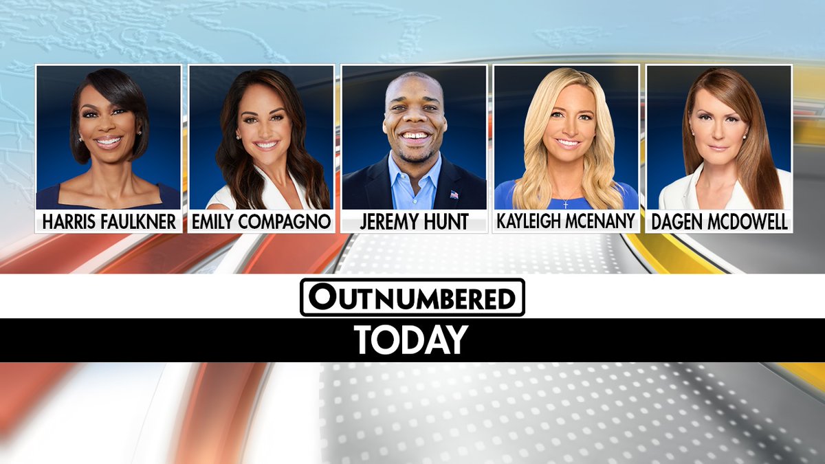 TODAY ON OUTNUMBERED: @HARRISFAULKNER @EmilyCompagno @kayleighmcenany @dagenmcdowell & @thejeremyhunt! #Outnumbered #FoxNews
