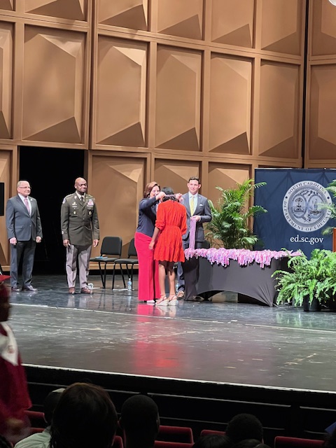 Honored to witness the '24 Military Honor Cord Ceremony where students who have committed to military service were recognized. @RichlandTwo @R2MilConnected @Beags_Beagle @JudiGatson @ellenfored. Thank you for your future service to our country. #R2DEI