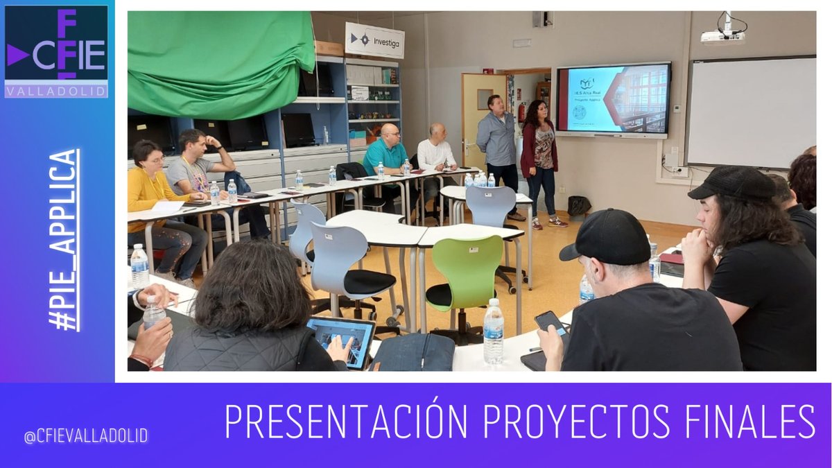 Muy interesante🔝 Jornada presentación proyectos #PIE_APPLICA 🧑‍💻 ⬆️Ventajas: Aplicaciones creadas para realizar cualquier conjunto de tareas.  ⬇️Limitaciones: Entorno Android Studio complejo para alumnos/as. @educacyl @crfptic #TiCyL