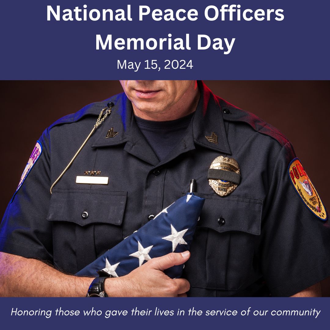 WUSDSchools's tweet photo. On #PeaceOfficersMemorial Day, we honor our fallen peace officers, who sacrificed their lives to protect us. Thank you to all peace officers and your families, past and present, for your unwavering commitment to our safety.  #Gratitude #CommunitySafety. https://t.co/7WASJhpivd