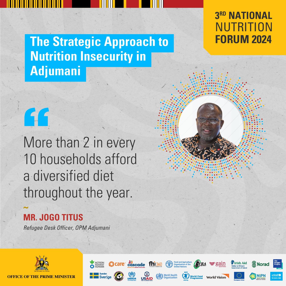 #NationalNutritionForum2024 #UnlockingNutritionPotential As we come closer to day 3 of the National Nutrition Forum at Mestil Hotel, Kampala, below are some key highlights to improve nutrition indicators; 1. Let us be intentional in our nutrition programming 2. We must