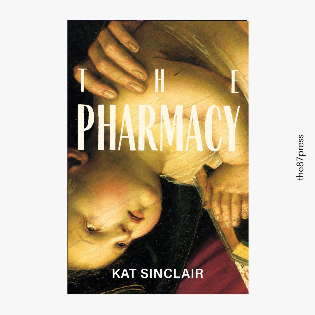 and here she is! The Pharmacy is out in October with @the87press. it’s an extended exploration of British healthcare, language, family, loss, ad inf. thank you to Stanislawa Stoilova for the gorgeous cover.