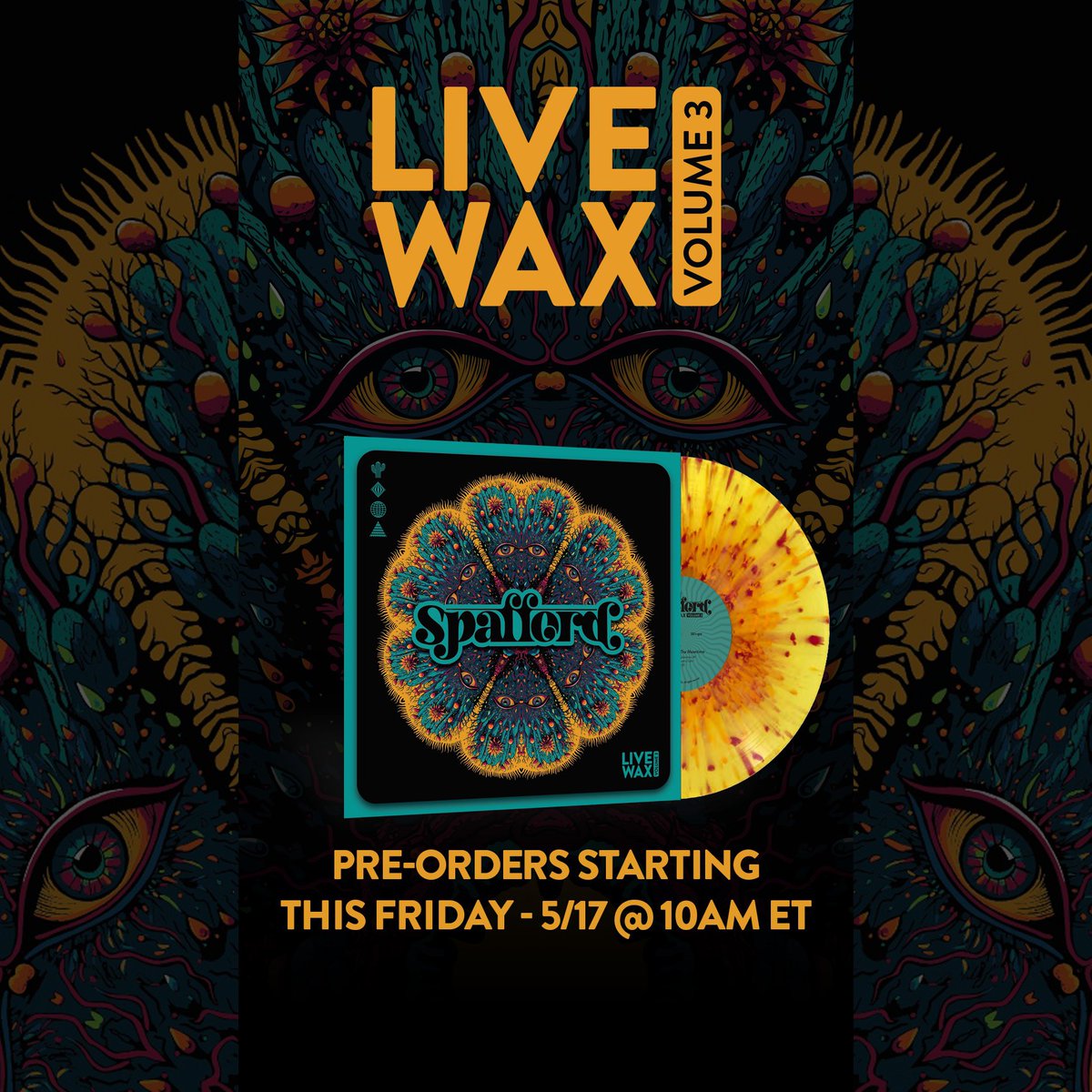 We're excited to unveil our THIRD LIVE vinyl release, Live Wax, Vol. 3! 🎶🎪

pre-order starts 5/17 at 10am ET spaffordprints.bigcartel.com/category/vinyl
limited number of vinyl + poster bundles available