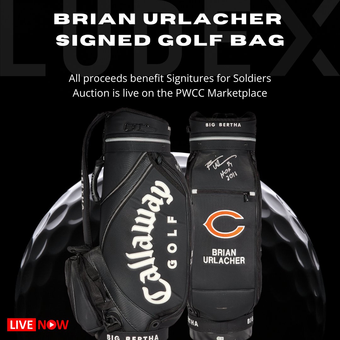 Ludex: Sports + TCG Card Scanning App (@ludexapp) on Twitter photo <a href="/BUrlacher54/">Brian Urlacher</a> signed golf bag is up for auction @PWCCmarketplace
100% of the proceeds from this sale will benefit <a href="/Sigs4Soldiers/">Signatures For Soldiers</a>, and their mission to help homeless and disabled veterans.
Click this link to join the auction: bit.ly/3UL0UC0 <a href="/BUrlacher54/">Brian Urlacher</a> signed golf bag is up for auction @PWCCmarketplace
100% of the proceeds from this sale will benefit <a href="/Sigs4Soldiers/">Signatures For Soldiers</a>, and their mission to help homeless and disabled veterans.
Click this link to join the auction: bit.ly/3UL0UC0