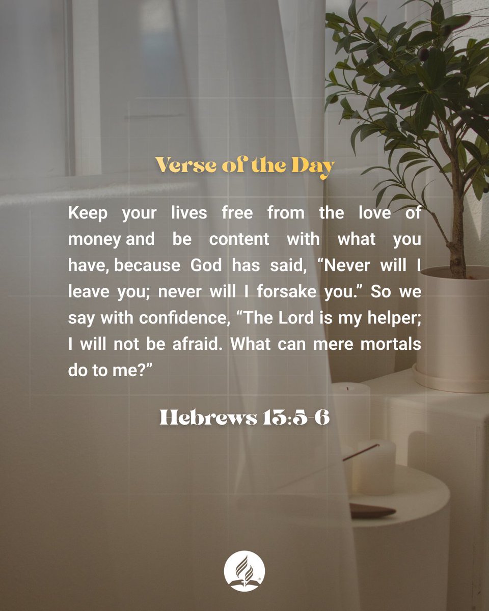 Isn’t it comforting to know that we have a God who stands by us, no matter what? Remember, His love is steadfast and His grace is sufficient. Let’s walk in faith, knowing that we are never alone. 💖 #VerseOfTheDay #Hebrews13 #GodsPromise #Faith #Grace #NeverAlone