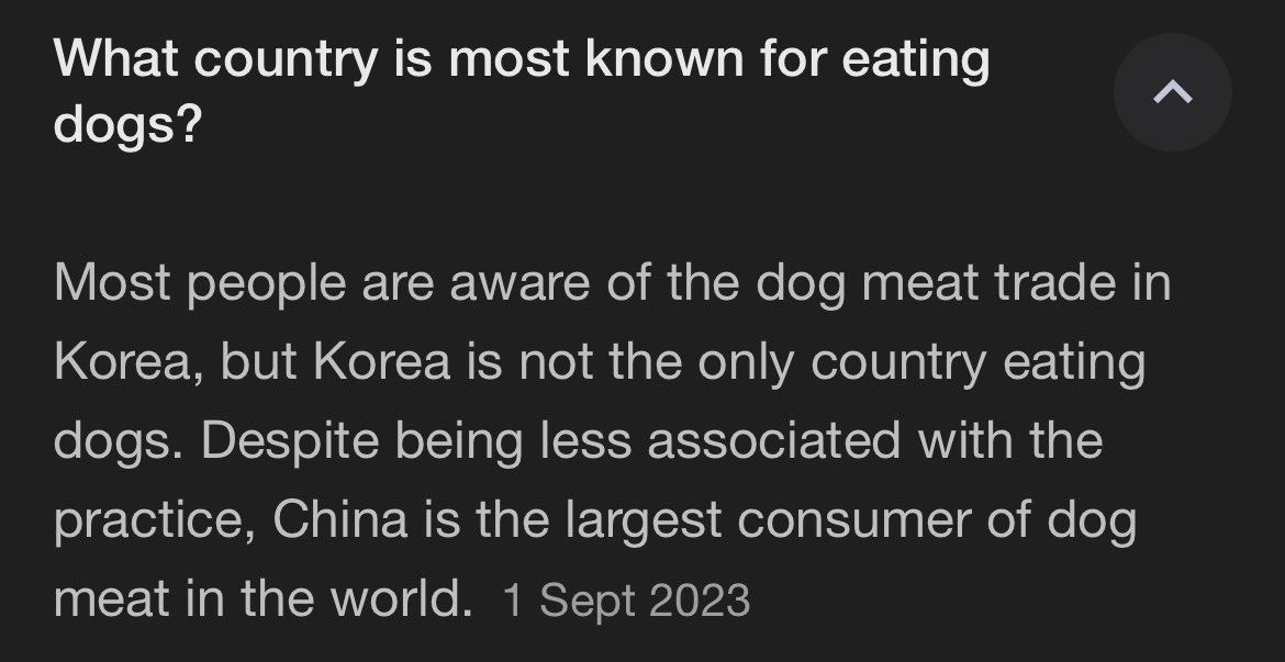 Do they not eat dogs or what?