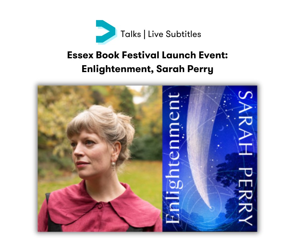 Launching this year's festival, Chair Peter Donaldson talk to Sarah Perry about her highly anticipated new novel 'Enlightenment'. Book your ticket for the live subtitled talk by @EssexBookFest on 1 Jun. ow.ly/sITX50RH9A5