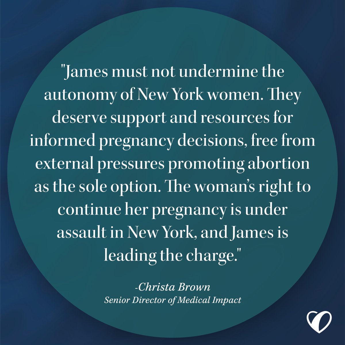 New York Attorney General Letitia James wants to limit pregnant women’s choices. Here is what Heartbeat’s Senior Director of Medical Impact, Christa Brown, has to say about it ⬇️ washingtonexaminer.com/opinion/300323…