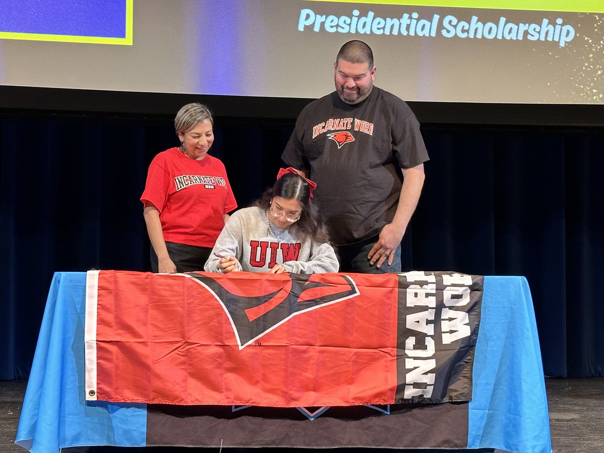 Congratulations to senior Victoria Castro on signing her letter of intent to @uiwcardinals! Victoria earned a Presidential Scholarship as a Kinesiology Major and will join their Orchestra Program. We are so proud of you, Vic!