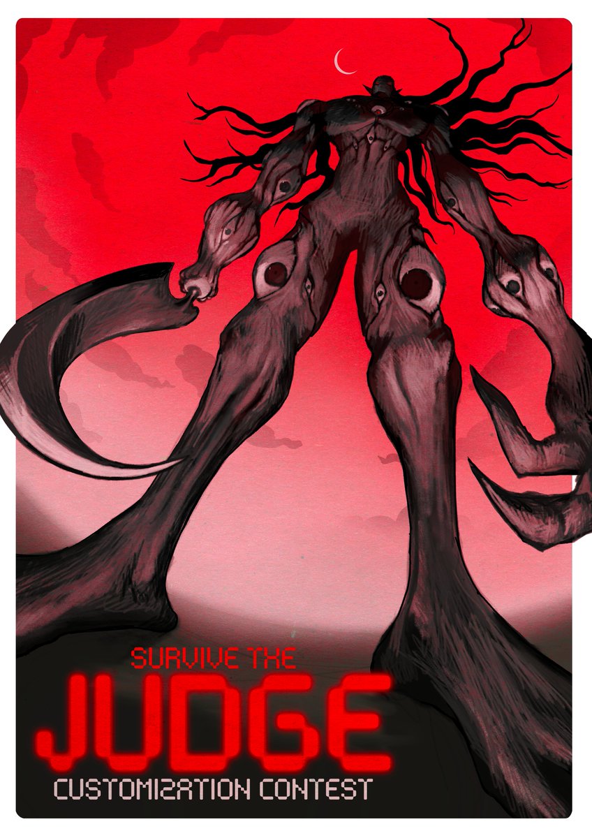 The Judge lurks in the arid desert… waiting… watching… for it's next victim of its unrighteous judgement 👁️🩸  

SURVIVE THE JUDGE; our first customization tournament - a SZN-U showdown! This four-round battle of artistry and skill will allow you to showcase your creativity