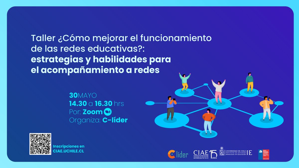 ciae_uchile's tweet photo. ¿Eres coordinador/a o líder de una red educativa? 🏫  En este taller organizado por un equipo de  #CLíder y #CIAE, se entregarán herramientas basadas en evidencia para mejorar el funcionamiento y el impacto de las redes educativas. Inscripciones: https://t.co/mYaYcofLR2 https://t.co/PXENlAx2MF