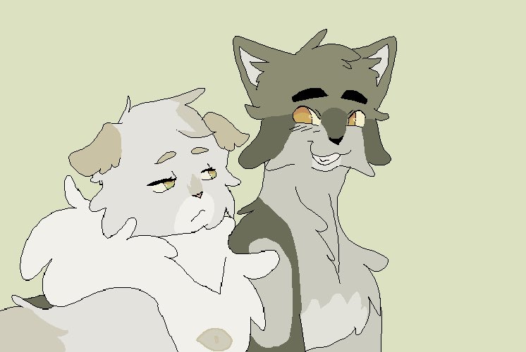 she’s SO sick of him #warriorcats #dovewing #bumblestripe #mspaint