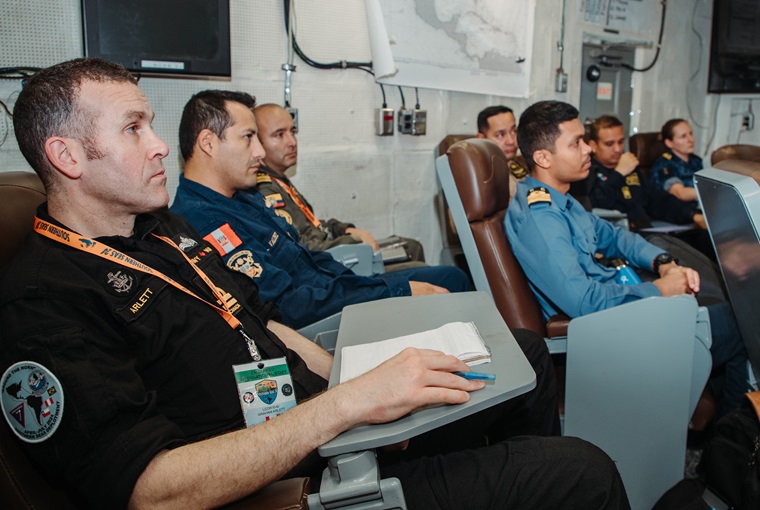 NWC faculty & staff leveraged their knowledge & expertise to educate embarked international 🌎 & @USNavy personnel in operational planning aboard @GW_CVN73 | @NAVSOUS4THFLT, April 29 – May 5. Full story here: usnwc.edu/News-and-Event…. #StrengthenPartnerships | #Interoperability