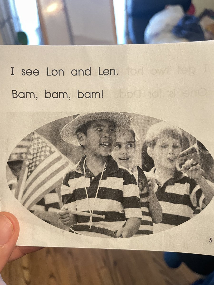 What is my kindergartner’s phonics book saying is going to happen to Lon and Len?