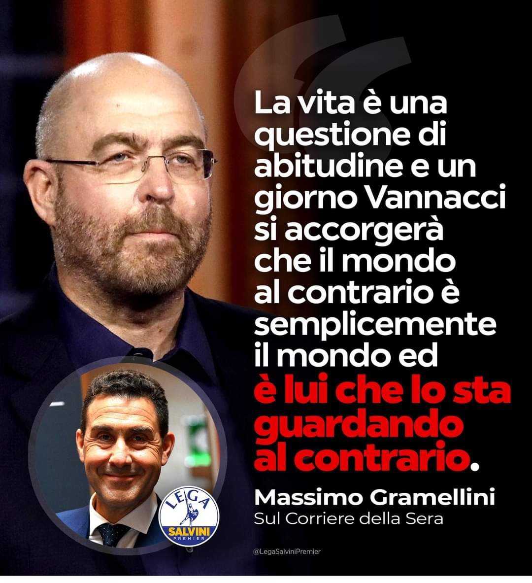 MASSIMO GRAMELLINI 
L’ossessione di giornali, tivù e sinistra per Roberto Vannacci non conosce limiti.
Che pena!