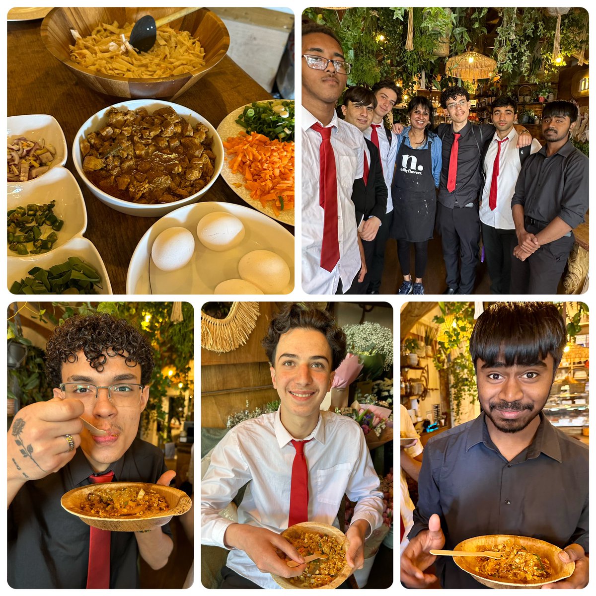 #ncc6 #streetfood #enrichment A huge thank you to #NillysFlowers for the wonderful lesson in making #srilankan #kottu Our students loved this experience & eating the delicious food! Nillys have also supported our #businessstudies & #workready programme! #loveyourneighbours