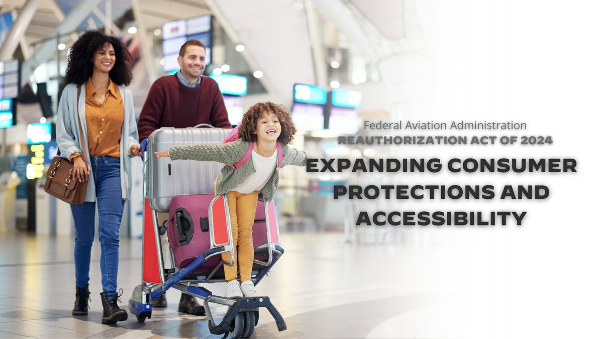 Today, I was proud to vote for the #FAAReauth, legislation to create a safer, cleaner, greener, and more accessible U.S. aviation system for all. This bill also expands consumer protections for travelers—building on @POTUS' efforts to limit junk fees in the aviation sector.