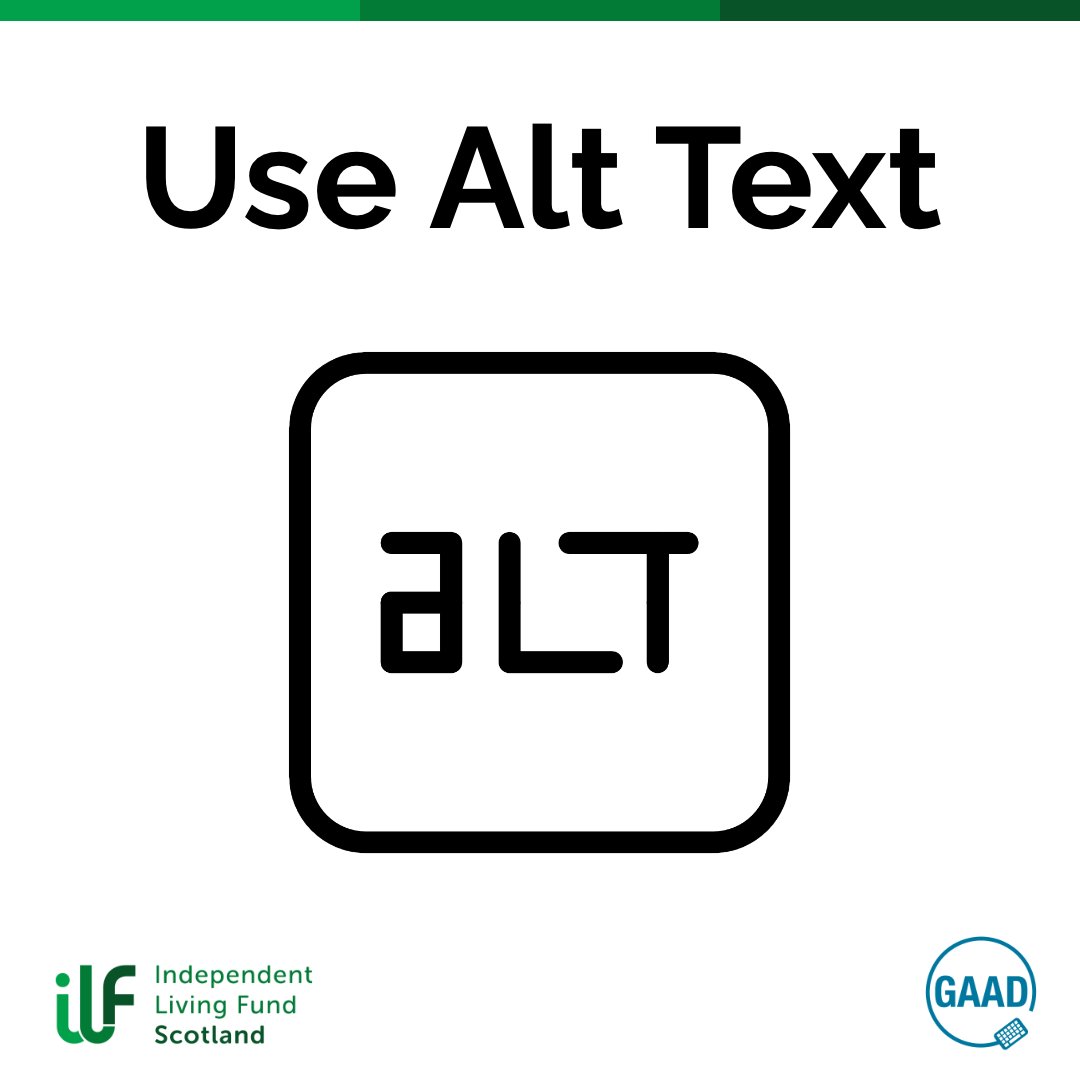 Top Tip for Global #Accessibility Awareness Day: Always use Alt text. Alt text helps those who are blind or partially sighted to know what an image shows. #AltText #GlobalAccessibilityAwarenessDay #GAAD