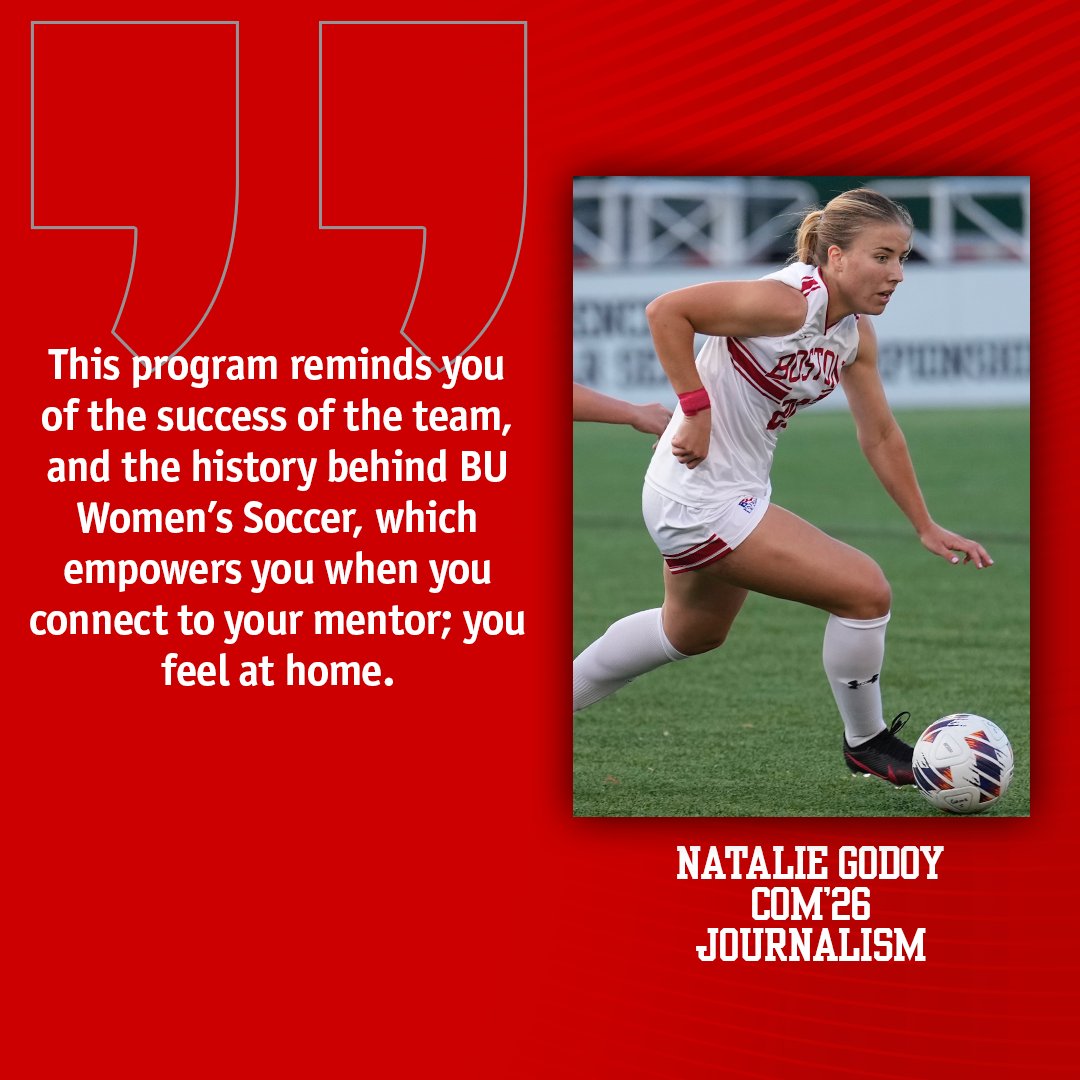 Introducing our Mentorship Spotlight series, connecting our alumnae to current student-athletes with aligned career interests and professional pursuits to empower our Terriers past and present!

First up, Ariana Aston (COM'16) and Natalie Godoy (COM'26) #ProudtoBU