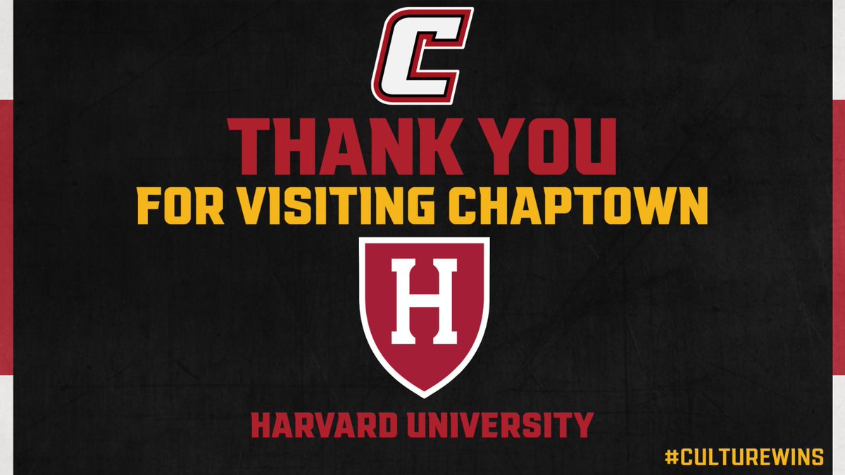 Thank you @Cinjun_Erskine with @HarvardFootball for coming by this morning to recruit our players! #ChapFootball #CultureWins #RTB @ChapFootballAZ
