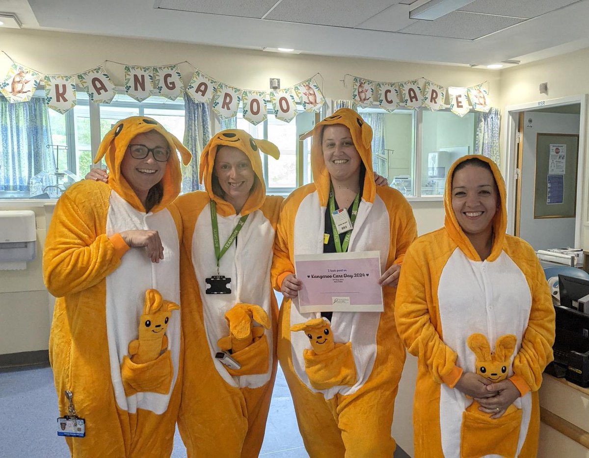 Our Special Care Baby Unit celebrated Kangaroo Care Awareness Day. Kangaroo care is skin-to-skin contact and is very important for all babies, especially those who are born premature or sick. Staff and parents enjoyed cake, and the babies received a certificate to mark the day.🤗