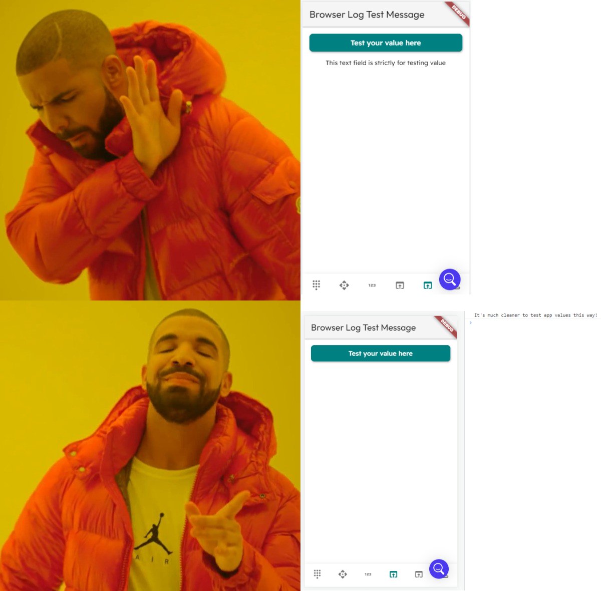 karolgost_'s tweet image. It&apos;s been a while since last #Flutterflowtip 

Today back to (debugging) basics:

Debug like a pro.
Use browser console 😎

You&apos;re testing your app, and some value isn&apos;t working as expected?
You probably jump off to editor, to create *text* widget to test this value.

While it&apos;s…