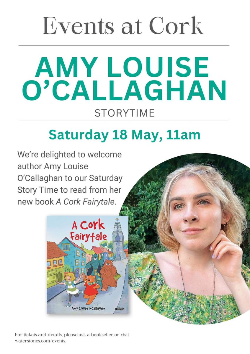 Waterstones Cork (@waterstonescrk) on Twitter photo Where will the three bears find what they're looking for? Join Amy Louise O'Callghan for this Saturday's storytime when she will be reading from her new book, A Cork Fairytale. <a href="/OBrienPress/">The O'Brien Press</a> <a href="/KidsBooksIrel/">Children's Books Ireland</a> <a href="/echolivecork/">EchoLive.ie</a> <a href="/corkcitylibrary/">Cork City Libraries</a> #Cork #Fairytale Where will the three bears find what they're looking for? Join Amy Louise O'Callghan for this Saturday's storytime when she will be reading from her new book, A Cork Fairytale. <a href="/OBrienPress/">The O'Brien Press</a> <a href="/KidsBooksIrel/">Children's Books Ireland</a> <a href="/echolivecork/">EchoLive.ie</a> <a href="/corkcitylibrary/">Cork City Libraries</a> #Cork #Fairytale