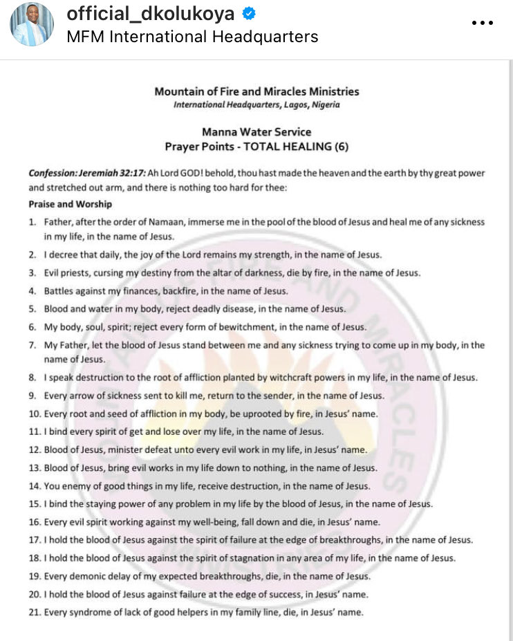 londonexcel's tweet image. Total healing prayers (6)