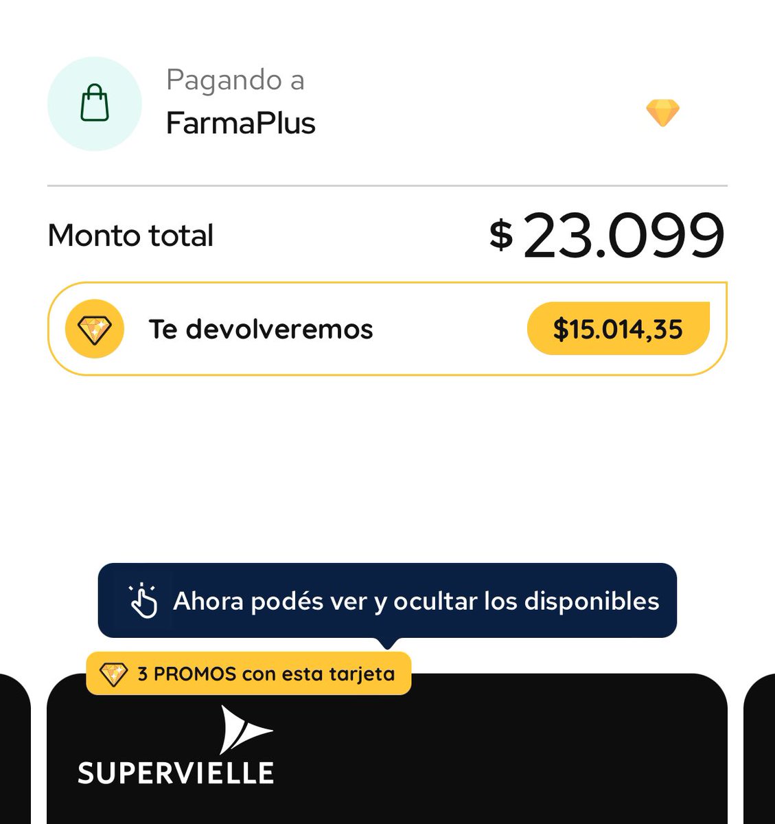 Descuentos reales de Hot Sale

El protector de La Roche queda regalado
En Farmaplus

En esta compra de 23.099$ nos devuelven 15.014$

Quedando en 8.085$

Que esperan?

Dale Metanle.