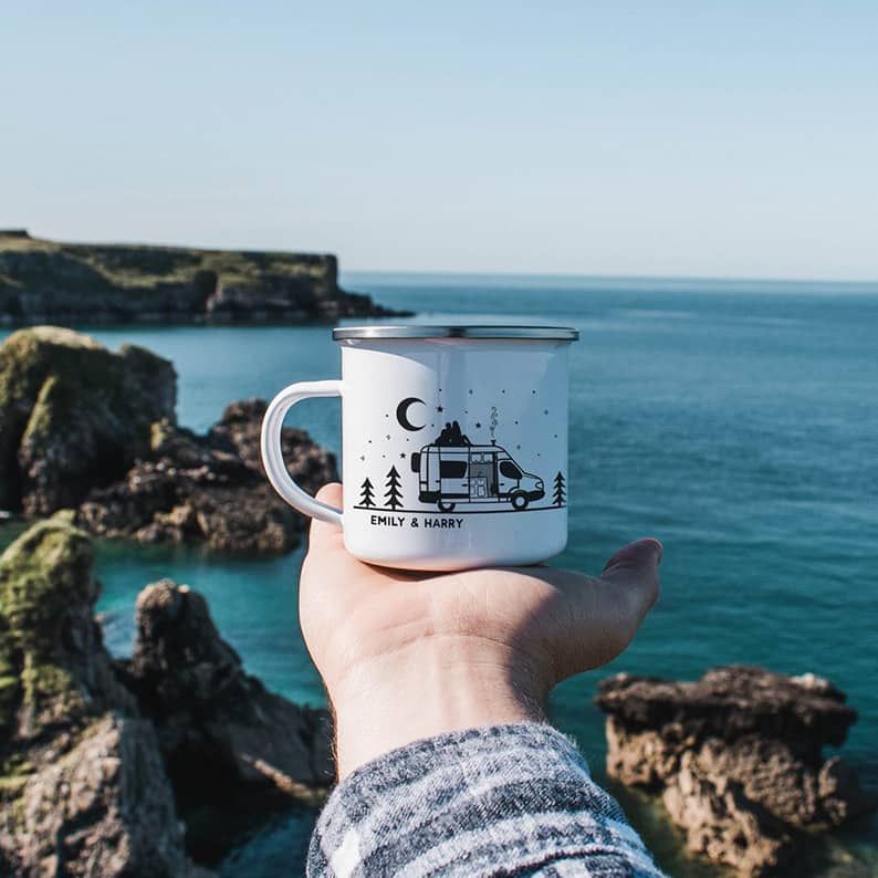 What's your favourite morning brew? If you're looking for a new van mug, here are some awesome options: bit.ly/3u6xNj0 #motorhome #campervan #RV #vanlife #roadtrip #adventure