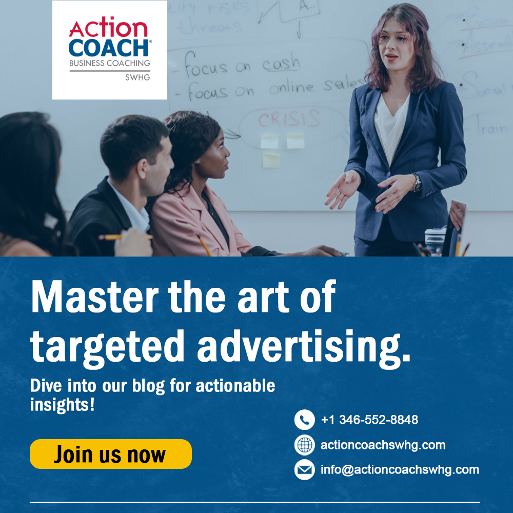 🎯 Master targeted advertising with ActionCOACH SWHG! 
Approach us for essential tips to pinpoint & engage your ideal audience. Transform your marketing strategy, no matter your business size.
#TargetedAdvertising #MarketingTips #ActionCoach #AdSuccess
👉 Start your journey!!!